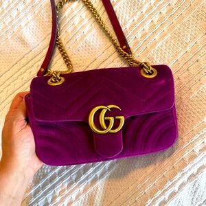 Gucci Marmont Purple Velvet